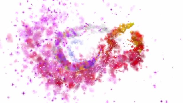 Colorful particles emmiting