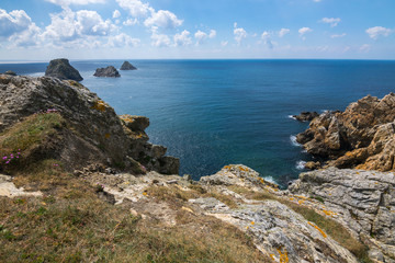 Panorama Pointe du Pen-Hir, Camaret-sur-Mer, Crozon Peninsula, Britanny, France, Europe