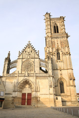 Fototapeta na wymiar Historic church in Clamecy, Burgundy, France