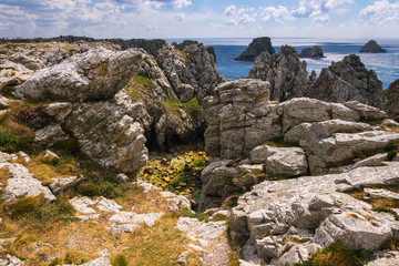 Panorama Pointe du Pen-Hir, Camaret-sur-Mer, Crozon Peninsula, Britanny, France, Europe