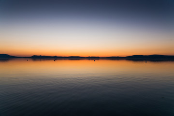 Fototapeta premium Sunset at lake Balaton