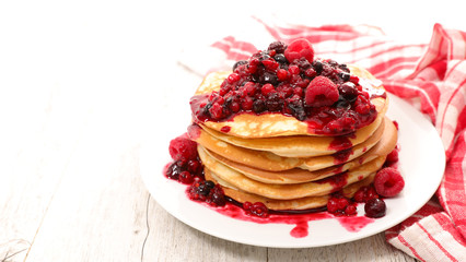 pancake with berry fruit