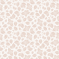 Hand drawn vector seamless pattern with mint leaves