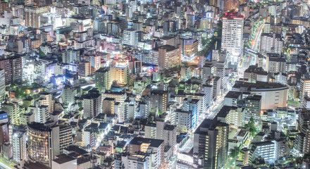 Fototapeta premium Yokohama cityscape in night, Japan