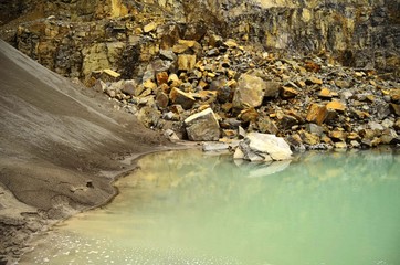 blue lagoon under quarry