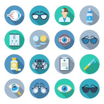 Ophthalmology icon set