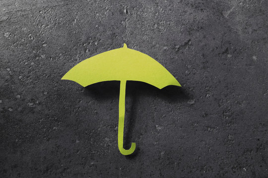 Yellow paper umbrella