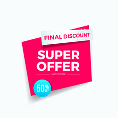 Super Offer 50% Off Label