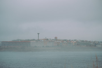 mist in the city