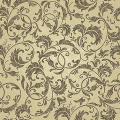 Seamless floral pattern for printing on fabric or paper. Hand drawn background.