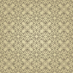 Seamless floral pattern for printing on fabric or paper. Hand drawn background.