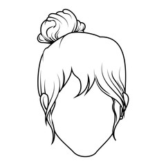 Retro woman cartoon over white background icon