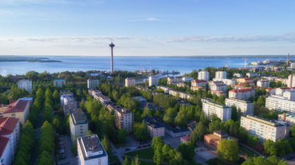 Top view of the Tampere city