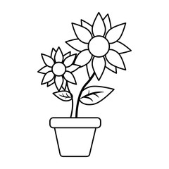 plant in pot icon image