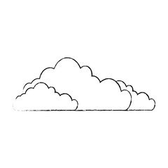 Clouds weather image over white background graphic