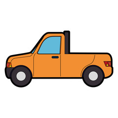 Pickup vehicle isolated icon vector illustration graphic design