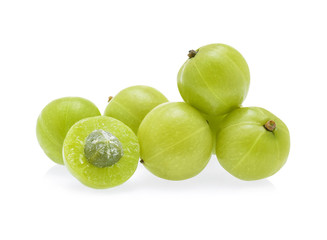 Indian gooseberry isolated on white background