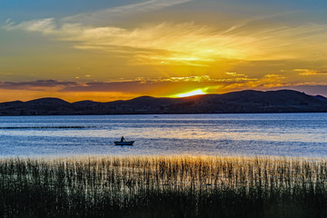 Sonnenuntergang am Titicacasee