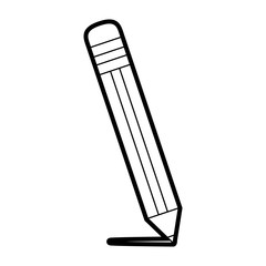 pencil with eraser icon image