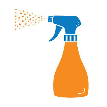 Cleaning spray bottle icon.