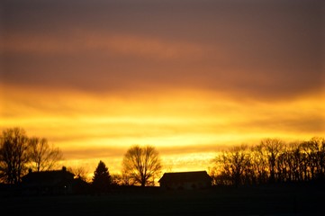 Sunset and Silhouette 