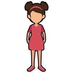 Girl kid cartoon