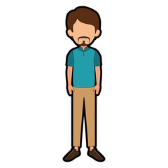 Man cartoon faceless