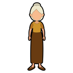 avatar woman icon over white background colorful design vector illustration