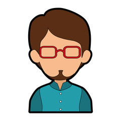 Man cartoon faceless