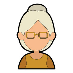 avatar woman icon over white background colorful design vector illustration