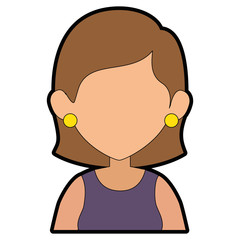 Woman cartoon faceless