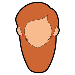 Woman cartoon faceless