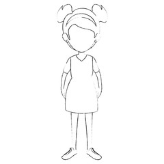 Girl kid cartoon