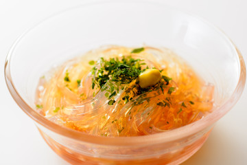 ところてん　酢醤油
