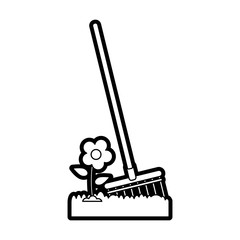 rake gardening tool icon image vector illustration draw 