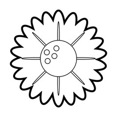 single paint flower icon image vector illustration draw 