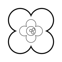 single paint flower icon image vector illustration draw 