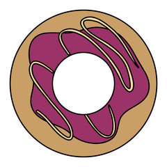 delicious donut isolated icon vector illustration design