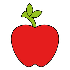 apple fresh fruit icon vector illustration design