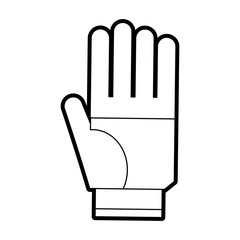 single glove icon image vector illustration draw 