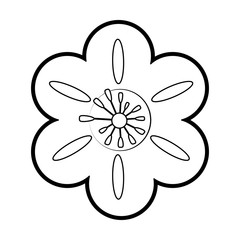 single paint flower icon image