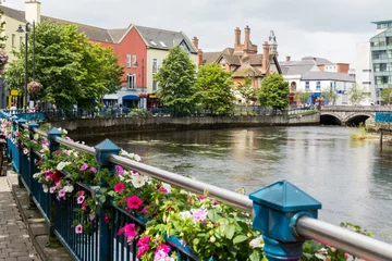 Wandaufkleber Landascapes of Ireland. Sligo city © puckillustrations