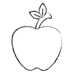 apple fresh fruit icon vector illustration design