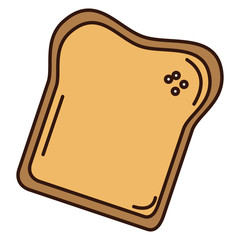 delicious toast bread isolated icon vector illustration design