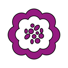 single violet flower icon image