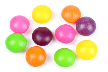 dragee candies isolated on white background