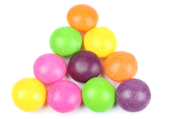 dragee candies isolated on white background