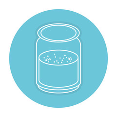 mason jar with ingredient kitchen vector illustration design