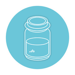 mason jar with ingredient kitchen vector illustration design