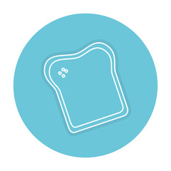 delicious toast bread isolated icon vector illustration design